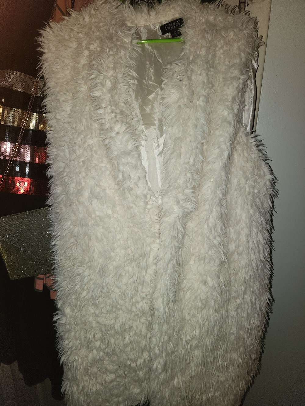 Faux Fur Sherpa Vest - Cream